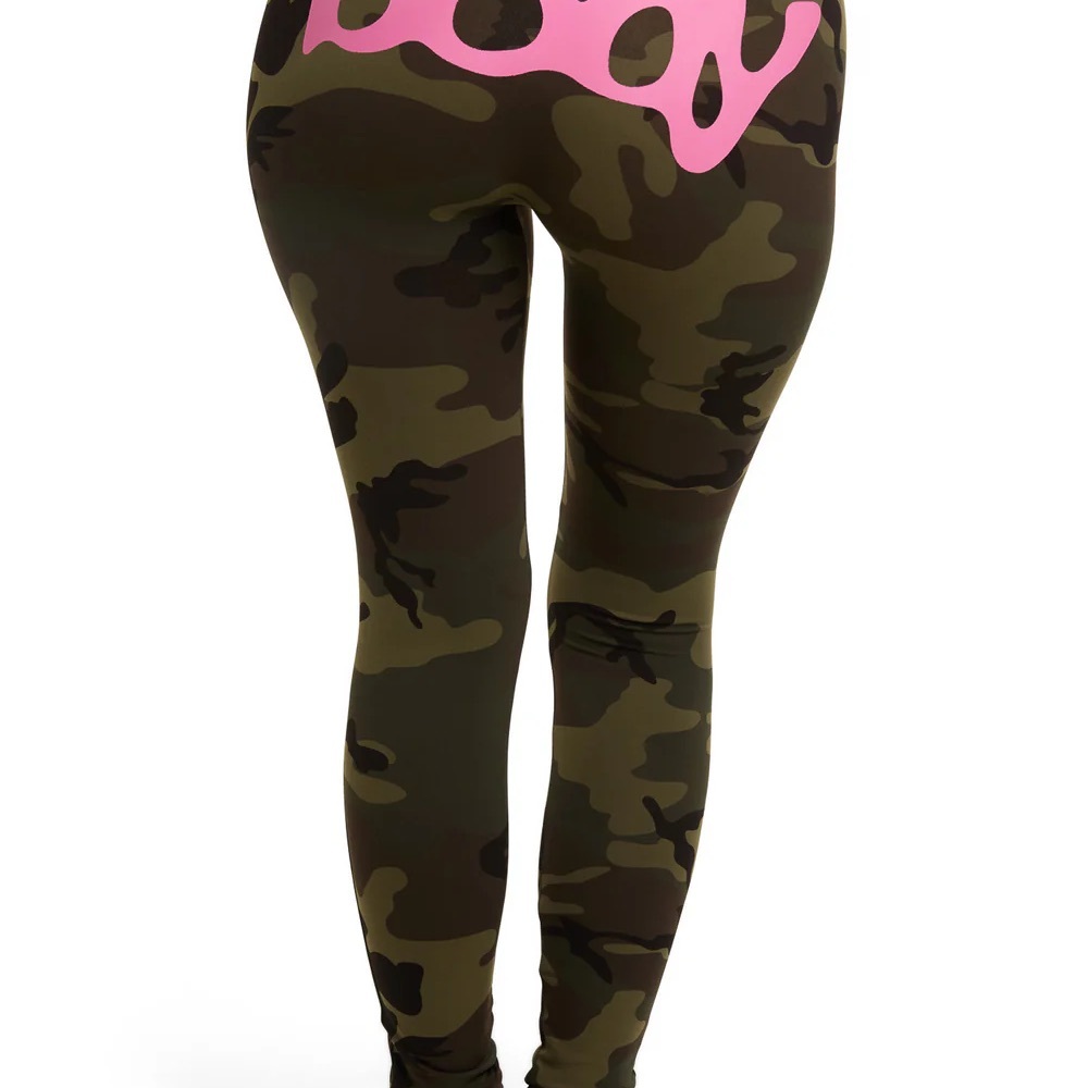 Camo Leggings with Pink Accent - body by raven Tracy